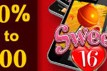 150% up to $300 and 25 free spins for Sweet 16 Slot at Grande Vegas Casino