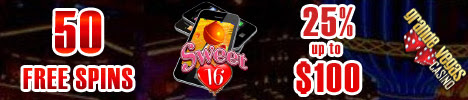 50 Free Spins On Sweet 16 RTG Slot