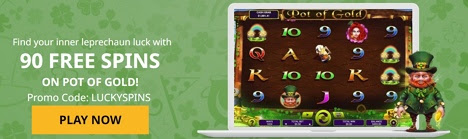 90 Free Spins on Pot of Gold at Drake Casino